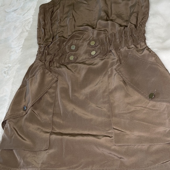 BCBG MaxAzriaTaupe Dress. 💯% Silk. - Picture 12 of 13